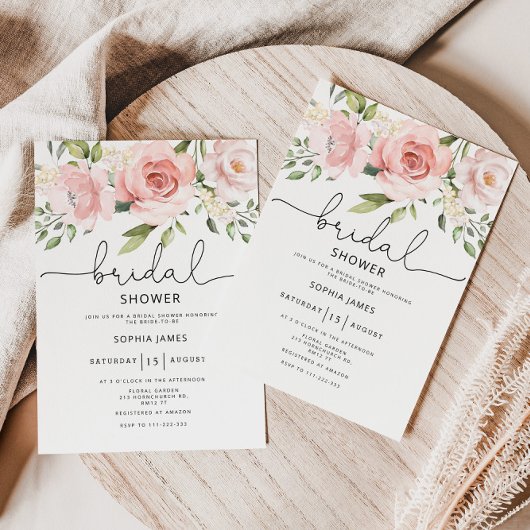 Floral roos Vrijgezellenfeest Kaart