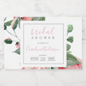 Floral Roos Vrijgezellenfeest Mini mousserende wij Sparkling Wijnetiket (Enkel label)