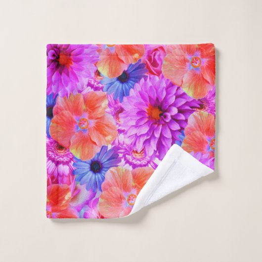 Floral rose (Gant de toilette)