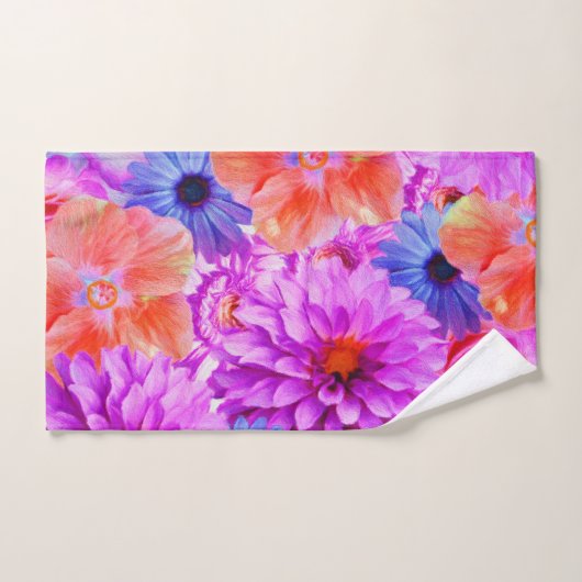 Floral rose (Serviette à main)