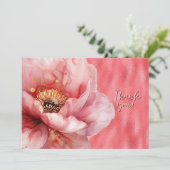 Floral rose agrandi sur Merci rose brillant (Debout devant)