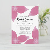 Floral rose avec des rayures Invitation à la douch (Debout devant)