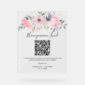 Floral Rose Bloom Honeymoon Fund QR Code (Recto)