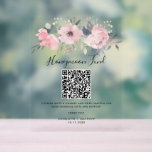 Floral Rose Bloom Honeymoon Fund QR Code<br><div class="desc">Ajoutez facilement votre propre code QR,  votre message personnalisé et vos noms en cliquant sur le bouton "Personnaliser". Révisez complètement le modèle et le design en cliquant sur le bouton "Customiser ceci".</div>