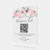 Floral Rose Bloom Honeymoon Fund QR Code (Angle)