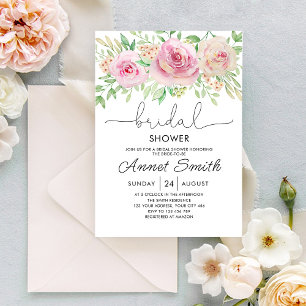 Floral rose Bridal shower Invitation