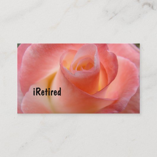 Floral rose Carte de visite à la retraite Floral à (Devant)