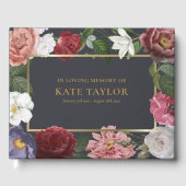 Floral rose En Mémoire Amoureuse Funérailles Livre (Recto)