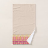 Floral Rose Et Apricot (Serviette à main)