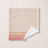 Floral Rose Et Apricot (Gant de toilette)