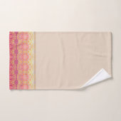 Floral Rose Et Apricot (Serviette à main)