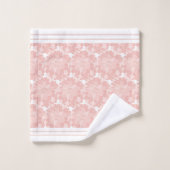 Floral rose et blanc (Gant de toilette)