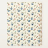 Floral rose et bleu doux (Dos)