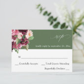 Floral rose et bordeaux 7 non Repas RSVP V2 - Vert (Debout devant)