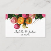 Floral rose et jaune - Cartes de Place (Dos)