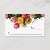 Floral rose et jaune - Cartes de Place (Devant)