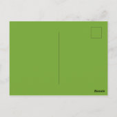 Floral rose et vert sur carte postale Merci noir (Dos)