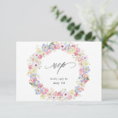 Floral rose et violet blanc w Repas RSVP (Debout devant)