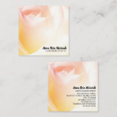 ~* Floral Rose Fleur rose Carte de visite (Devant / Derrière)