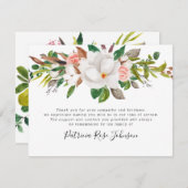 Floral Rose Funeral Memorial Merci (Devant / Derrière)