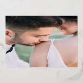 Floral Rose Gold Photo Mariage Carte de remercieme (Verso)