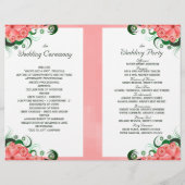 Floral rose Hibiscus Programme de mariage Modèles (Dos)