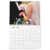 Floral rose, Jaune et Bleu Notre Calendrier Mariag (Mar 2026)