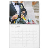 Floral rose, Jaune et Bleu Notre Calendrier Mariag (Feb 2026)