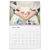 Floral rose, Jaune et Bleu Notre Calendrier Mariag (Jan 2026)