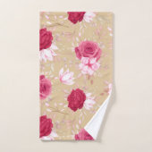 floral rose marron (Serviette à main)