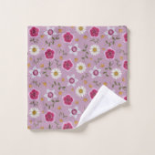 Floral rose moderne Dianthus & Daisy Drawn main (Gant de toilette)