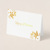 Floral rose moderne Joyeux Carte photo de Noël (Devant)