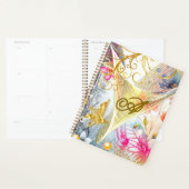 Floral rose Or Fairy Bird Butterfly Monogramme (Devant avec enveloppe)