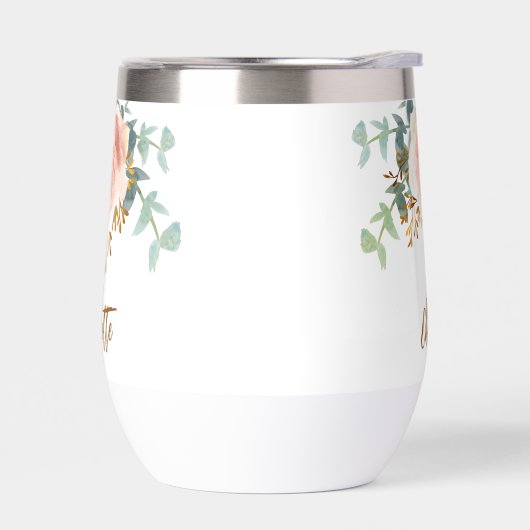 Floral rose or vert nom or (Gauche)