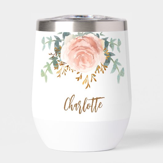 Floral rose or vert nom or (Avant)