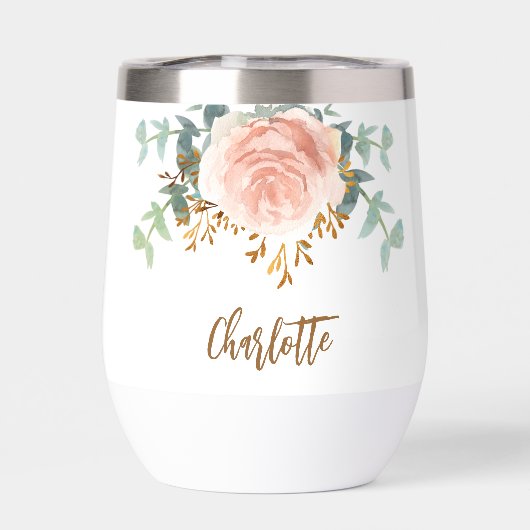 Floral rose or vert nom or (Arrière)