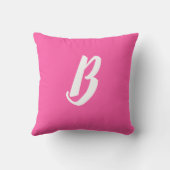 Floral rose - Oreiller à lancer monogramme (Verso)