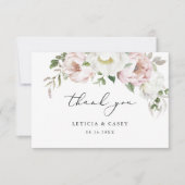 Floral rose rose blanc pivoine Merci romantique (Devant)