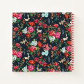 Floral rose rose rose Mariage Livre d'invité (Dos)