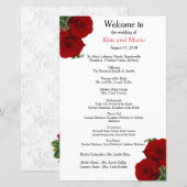 Floral Rose rouge profonde - Programme (Devant / Derrière)