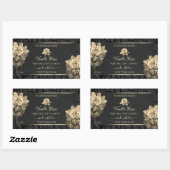 Floral Rose Rustique Black Tree Bark Étiquettes de (Feuille)