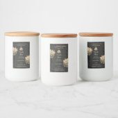 Floral Rose Rustique Black Tree Bark Étiquettes de (Bouteilles)