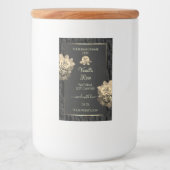 Floral Rose Rustique Black Tree Bark Étiquettes de (Devant)