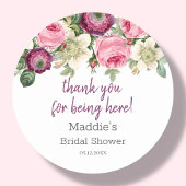 Floral rose | Stickers Fête des mariées Merci