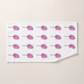 Floral rose Tulip Fleur Bute Motif blanc (Serviette à main)