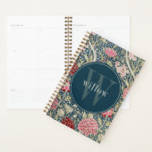 Floral rose vintage William Morris Monogramme (Devant avec enveloppe)