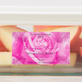 Floral rose violet Turquoise Rose Logo Étiquette p (Apposé)