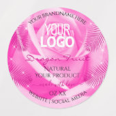 Floral rose violet Turquoise Rose Logo Étiquette p (Design 1)