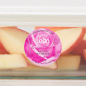 Floral rose violet Turquoise Rose Logo Étiquette p (Apposé)