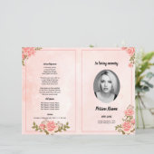 FLORAL ROSEGOLD | Modèle du programme funéraire (Debout devant)